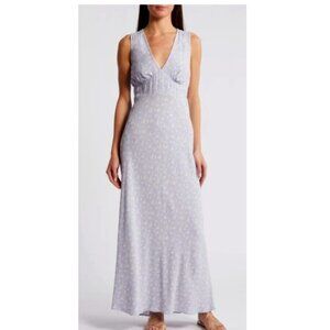 Treasure & Bond Floral Maxi Dress in Purple Ivory from Nordstrom Size Medium NWT